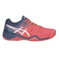 Asics Tennis Shoes Gel Resolution 7 Clay/Sand Court (Stable) Papaya Red Women